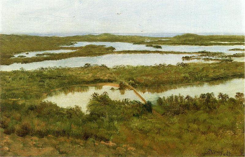 Albert Bierstadt A River Estuary, Spain oil painting art
